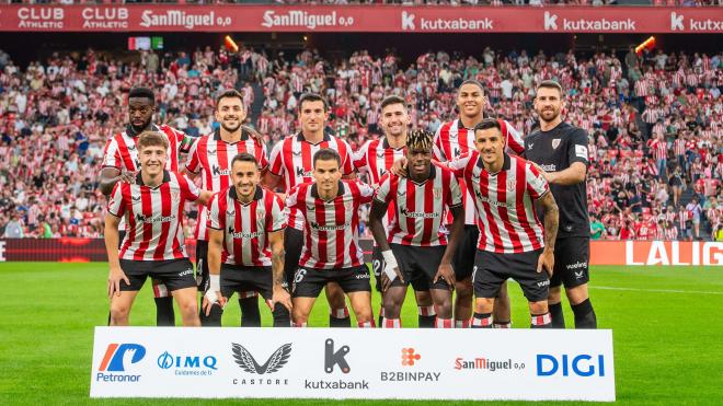Este es el once que sacaba Ernesto Valverde ante el Rayo en San Mamés (Foto: Athletic Club).