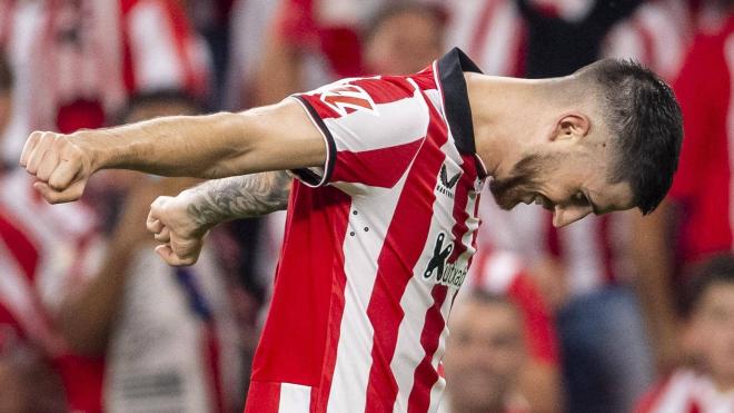 Un nuevo gol de Oihan Sancet ante el Rayo Vallecano en San Mamés (Foto: Athletic Club).