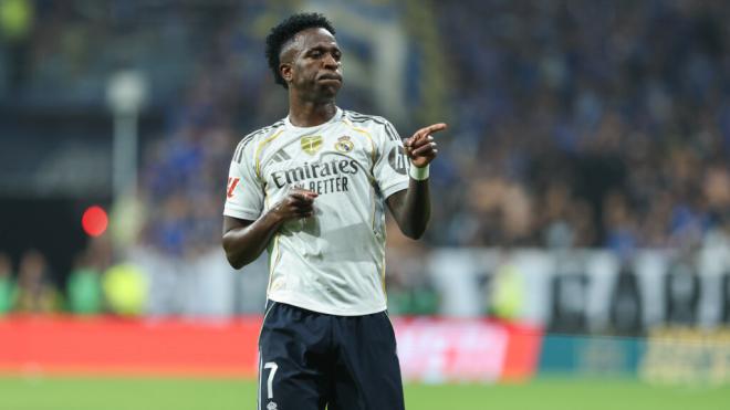 Vinicius Júnior celebrando el gol contra el Oviedo (Europa Press)