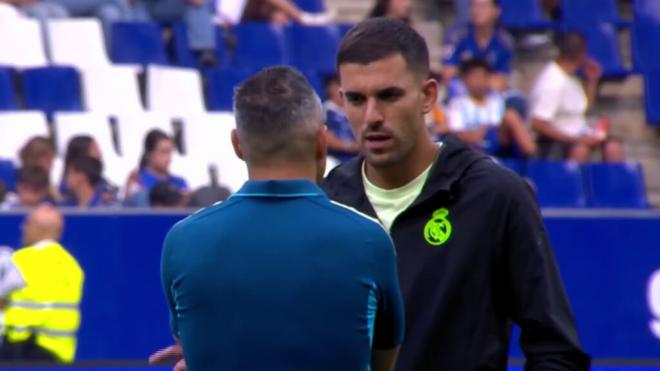 Dani Ceballos hablando con Santi Cazorla sobre su futuro en el Madrid (DAZN)