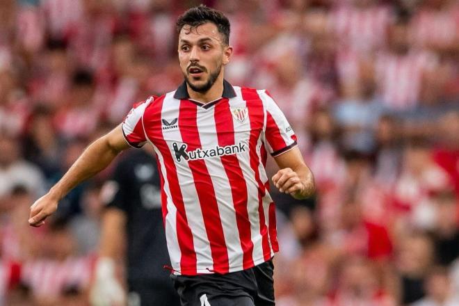 Aitor Paredes, en el partido ante el Rayo Vallecano ganado en San Mamés (Foto: Athletic Club).