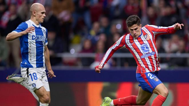 Guridi y Simeone en el Atlético de Madrid - Alavés (Fuente: Cordon Press)