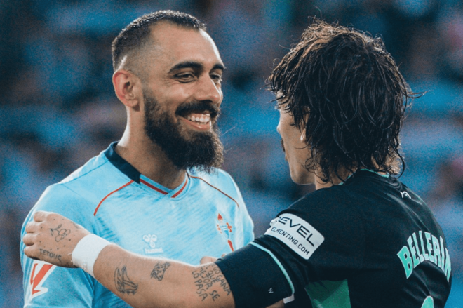 Borja Iglesias y Bellerín (Foto: Celta).