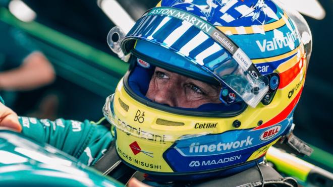 Fernando Alonso, en Hungría (Foto: Aston Martin).