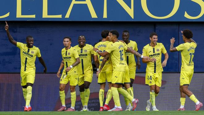 El Villarreal CF celebra un gol en La Cerámica (Foto: LALIGA).