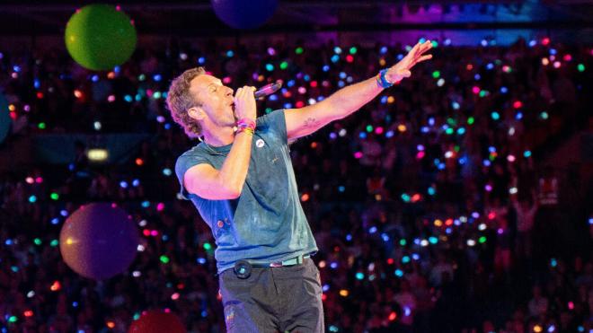 Chris Martin en uno de los conciertos de Coldplay (Cordon Press)