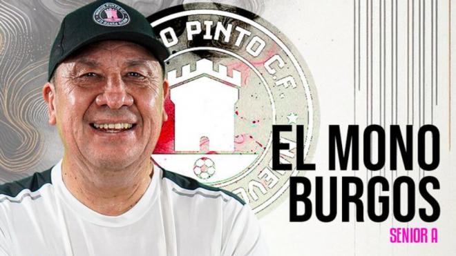 German el 'Mono' Burgos, nuevo entrenador del Nuevo Pinto CF (Fuente: X)