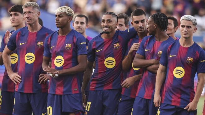 Los jugadores del FC Barcelona en el Trofeo Joan Gamper (Foto: Europa Press)