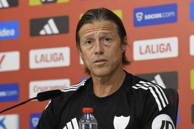 Matías Almeyda, durante la rueda de prensa (Foto: Kiko Hurtado).