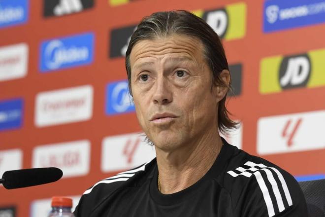 Matías Almeyda, durante la rueda de prensa (Foto: Kiko Hurtado).