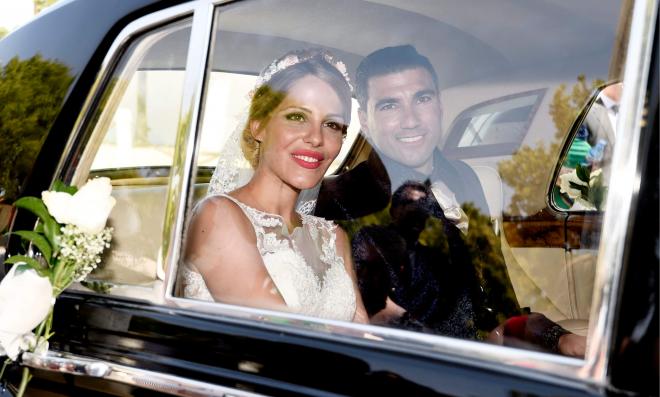Noelia López y José Antonio Reyes el día de su boda (Foto: Cordon Press)