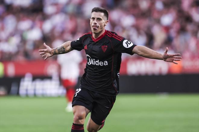 Alfon celebra su gol al Girona (Foto: Europa Press)