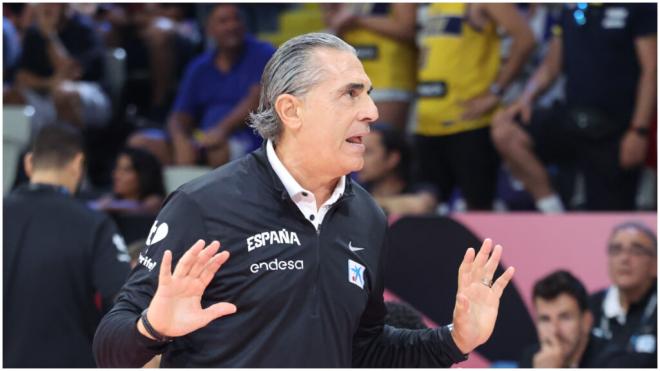 Sergio Scariolo, durante el España - Bosnia. (EFE)