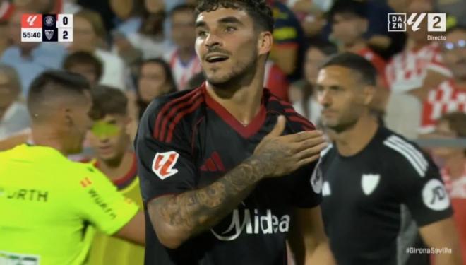 Isaac Romero celebra su gol ante el Girona.