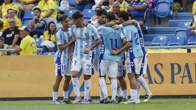 Gol de Rafa Rodríguez en el Las Palmas - Málaga CF (Foto: LALIGA).
