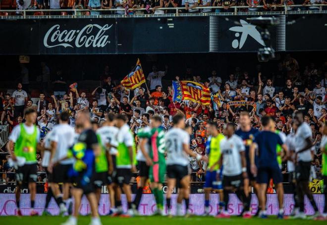 Alegría de gol en Mestalla (Foto: Valencia CF)