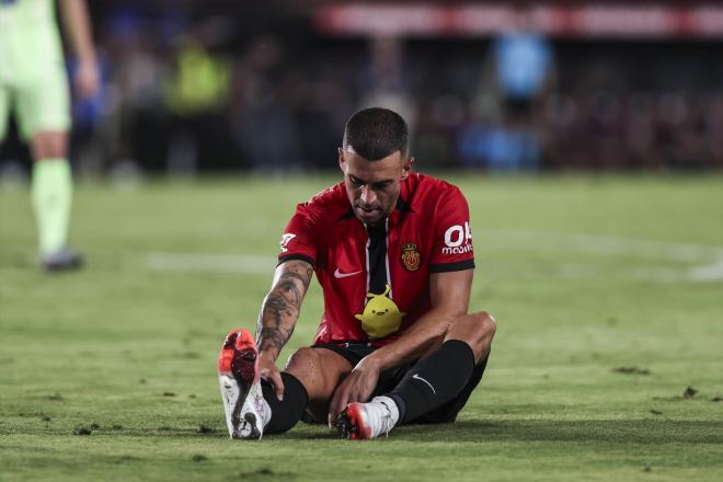Dan Rodríguez se lamenta durante el Mallorca-Barcelona (Foto: Europa Press).