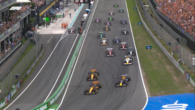 La salida del GP de Zandvoort, con Max Verstappen como protagonista (Foto: F1).