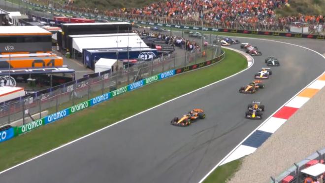 La salida del GP de Zandvoort, con Max Verstappen como protagonista (Foto: F1).