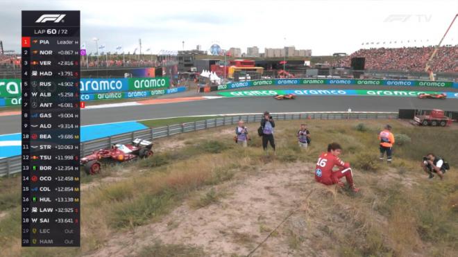 Charles Leclerc, en Zandvoort (Foto: DAZN).