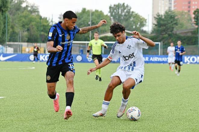 Álex Pérez, con el Inter de Milán.