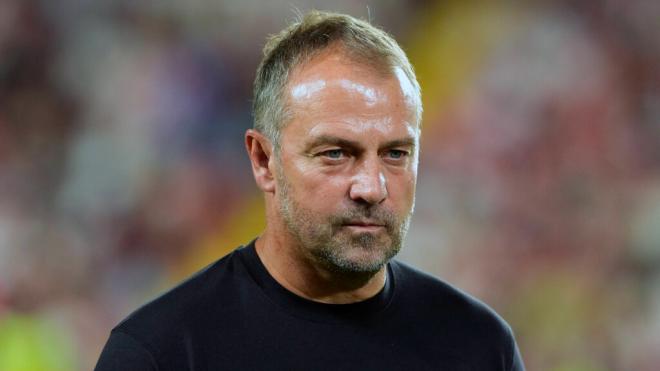 Hansi Flick en el Rayo-Barça (Cordon Press)