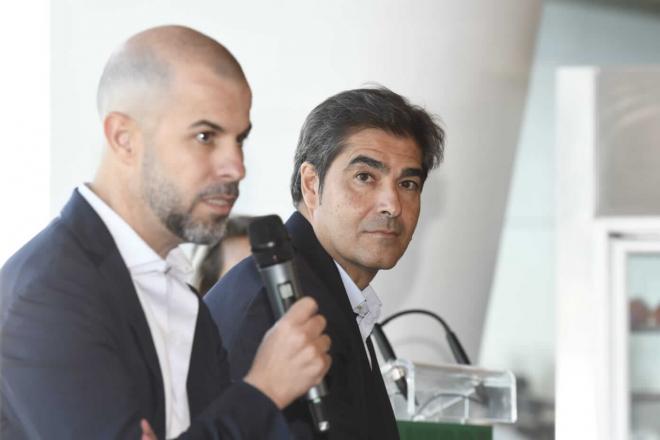 Ángel Haro y Manu Fajardo, en la presentación de Antony (Foto: Kiko Hurtado).