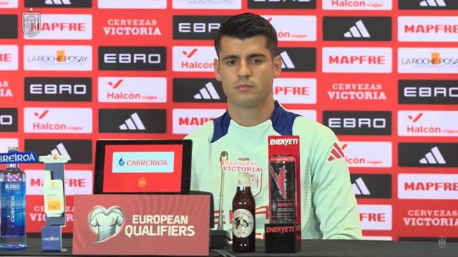 Álvaro Morata, en rueda de prensa.