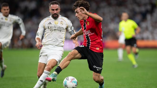 Jan Virgili, en el Santiago Bernabéu (Foto: Mallorca).