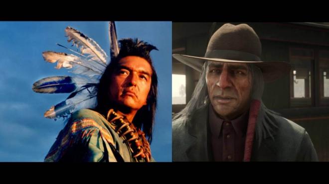 Graham Greene en Bailando con Lobos y Red Dead Redemption 2