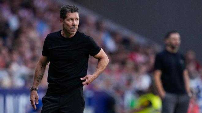 Simeone en un partido del Atlético de Madrid (Europa Press)
