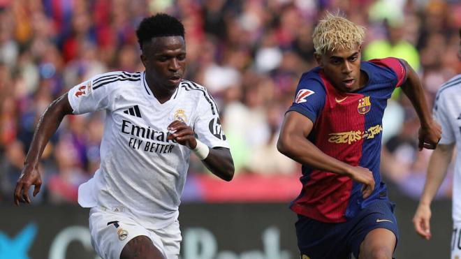 Vinicius Jr y Lamine Yamal en El Clásico (Fuente: Cordon Press)