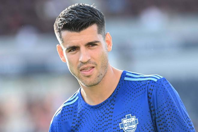 Álvaro Morata, en un partido con el Como 1907 (Foto: Cordon Press).