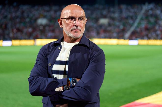 Luis de la Fuente, durante el Bulgaria-España (Foto: X).