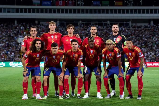 Once de España ante Bulgaria (Foto: Selección Española).