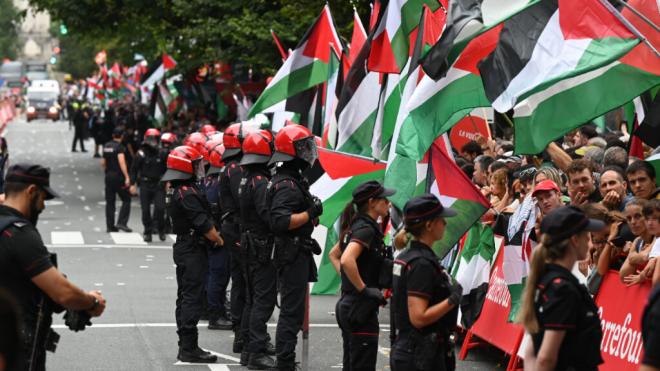 Protestas propalestinas en Bilbao (Europa Press)