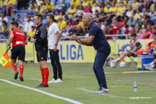 Sergio Pellicer, durante el UD Las Palmas-Málaga (Foto: LaLiga).