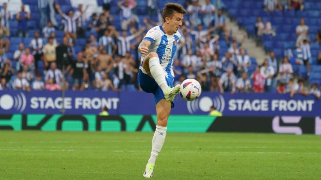 Salvi Sánchez celebra un gol con el RCD Espanyol (Foto: LALIGA).