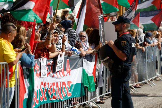 Protestas en La Vuelta a España (Foto: EFE).