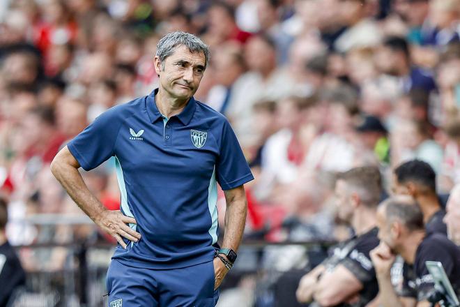 Ernesto Valverde, en un partido del Athletic (Foto: Cordon Press).