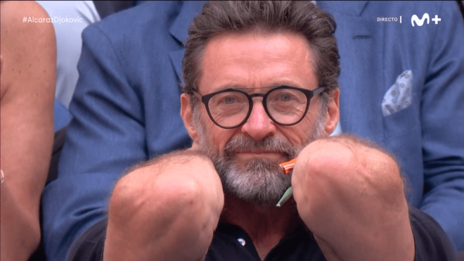El actor Hugh Jackman ha disfrutado del Carlos Alcaraz-Novak Djokovic (US Open X).
