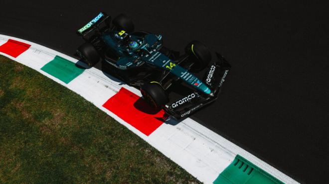 Fernando Alonso, en Monza (Foto: Aston Martin).