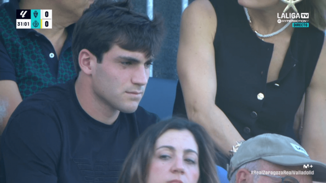 Iván Azón, en el Zaragoza-Valladolid.