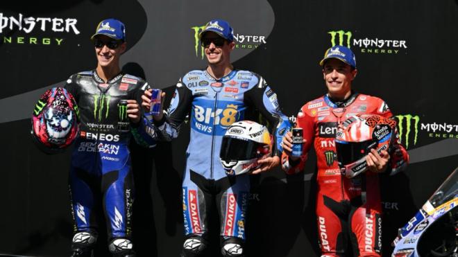 La primera fila del GP de Montmeló, con Álex Márquez en la 'pole' (Foto: Michelin).
