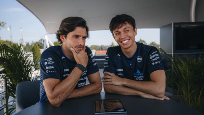 Alex Albon y Carlos Sainz, en Monza (Foto: Williams Racing).