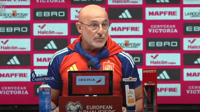 Luis de la Fuente, en sala de prensa.