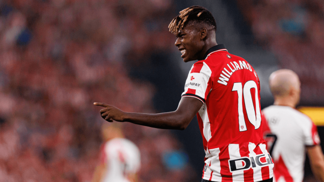 Nico Williams, en un partido con el Athletic (Foto: Cordon Press).