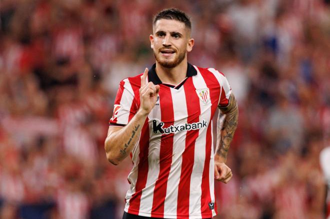 Oihan Sancet celebra su gol en el Athletic-Rayo (FOTO: Cordón Press).