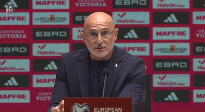 Luis de la Fuente, en sala de prensa.