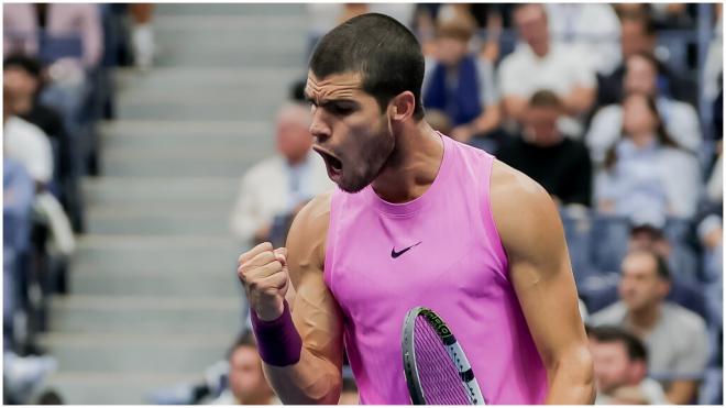 Carlos Alcaraz, durante la final del US Open. (EFE)